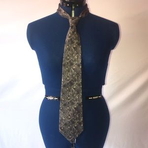 gray and cream stafford tie